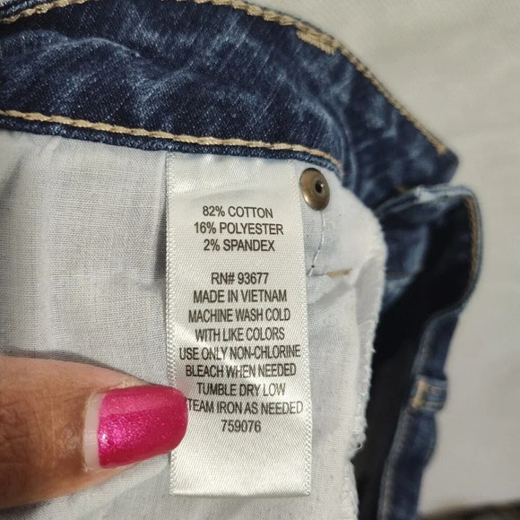 City Streets Denim Skinny Jeans Juniors Size 15 Blue Medium Wash Pockets - Picture 6 of 7